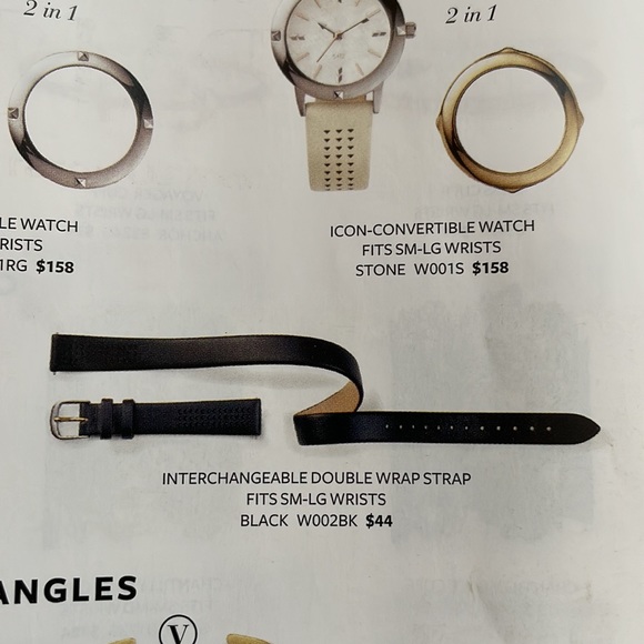 Stella & Dot leather Interchangeable Double Wrap Strap - Picture 2 of 2